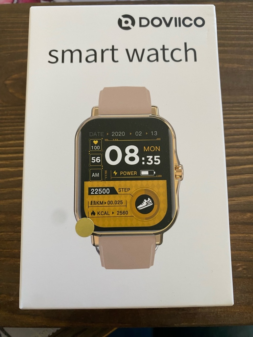 Doviico Smart Watch - Rose Gold Face with Blush Band - New in box